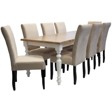Solo French 9 Piece Dining Set Special Vanilla