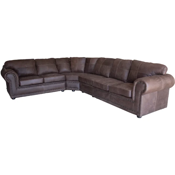 Afrika 6 Seater Corner unit Exotic Full Leather W-Brown