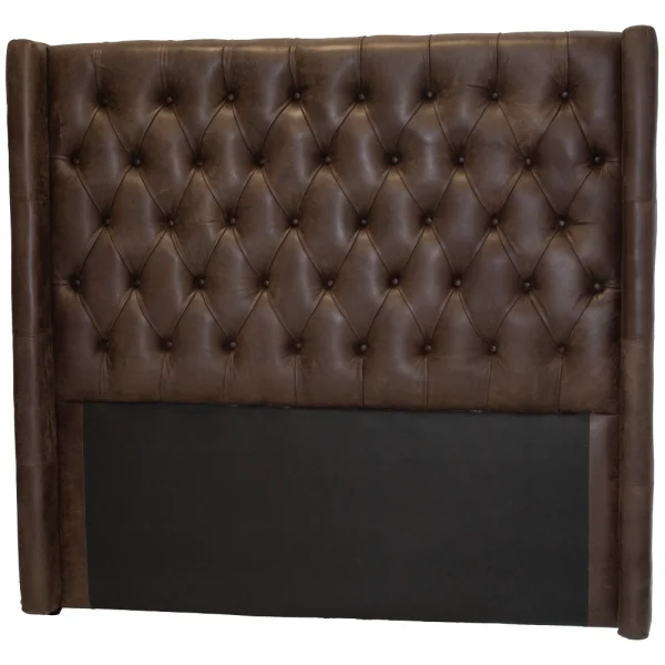 Classic High Queen Headboard Buffed Leather