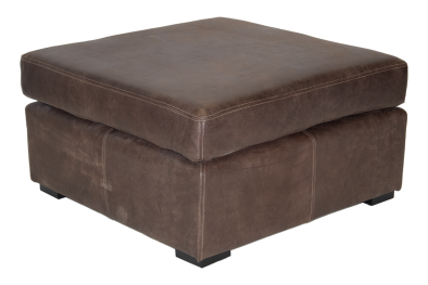 Genuine Full Leather Mod Modular Ottoman Exotic W-Brown