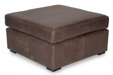 Genuine Full Leather Mod Modular Ottoman Exotic W-Brown