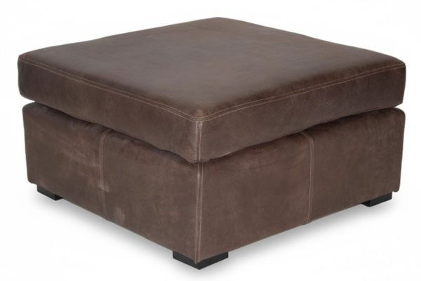 Genuine Full Leather Mod Modular Ottoman Exotic W-Brown