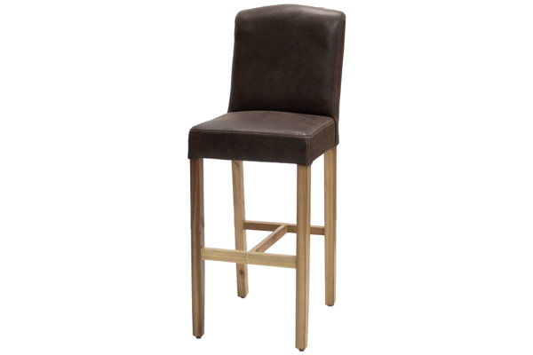 Genuine Full Leather Primo Blackwood Bar chair Exotic W-Brown