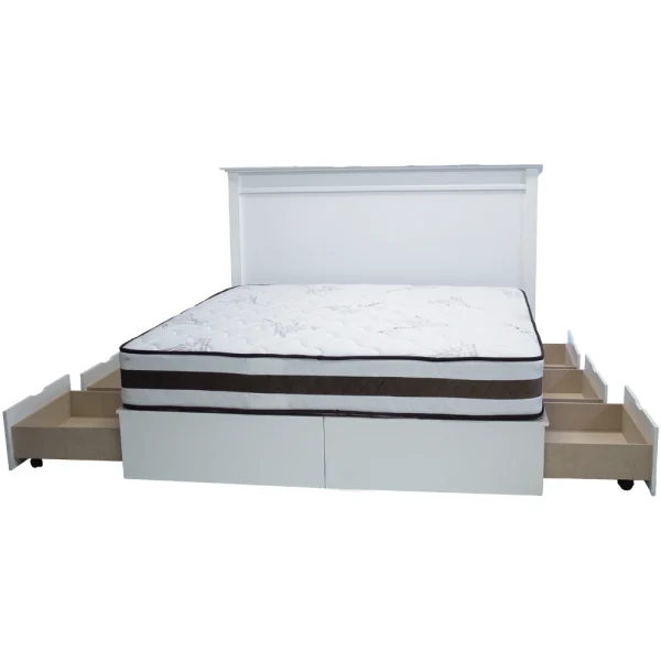 Grandeur 6 drawer King Bed Painted White