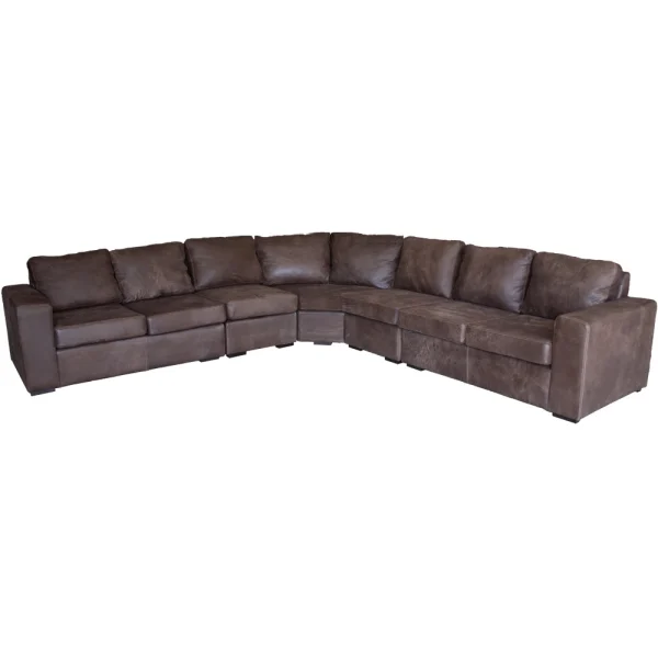 Mod 7 Piece Corner unit Exotic Leather W-Brown