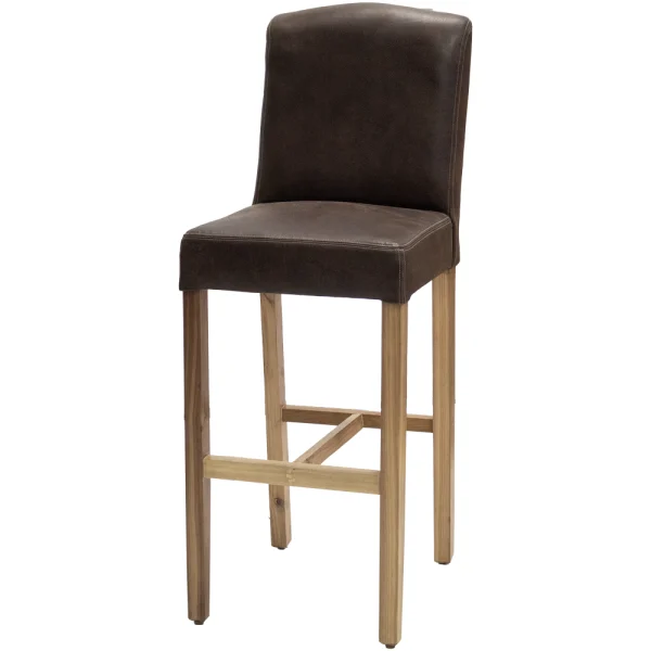 Primo Blackwood Bar Chair Exotic Leather W-Brown Blackwood