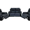 3 PIECE 4 ACTION RECLINER BLACK