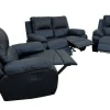 3 PIECE 4 ACTION RECLINER BLACK 2