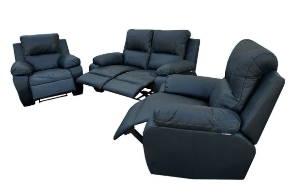 3 PIECE 4 ACTION RECLINER BLACK 3
