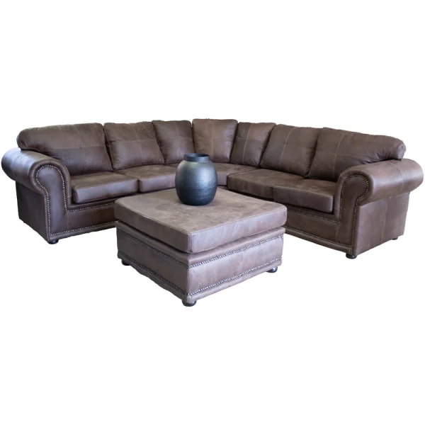 Afrika 5 Seater corner Unit + Ottoman W-Brown