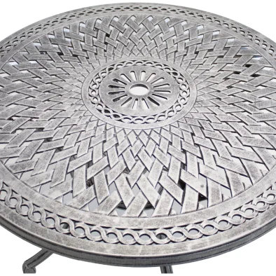 Aluminium 4 Seater Dining table 1000mm round close up