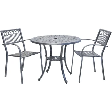 Aluminium Atlas 2 Seater Dining Set Special 880mm Round