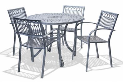 Aluminium Atlas 4 Seater Dining Set Special 1000mm Round