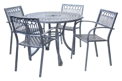 Aluminium Atlas 4 Seater Dining Set Special 1000mm Round