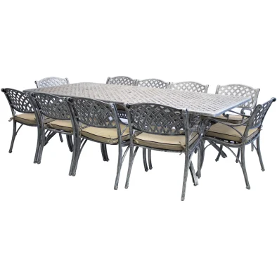 Aluminium Cottage 10 Seater Dining set with cushions