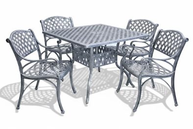 Aluminium Cottage 4 Seater Dining Set Special 1000mm Square