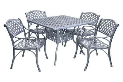 Aluminium Cottage 4 Seater Dining Set Special 1000mm Square
