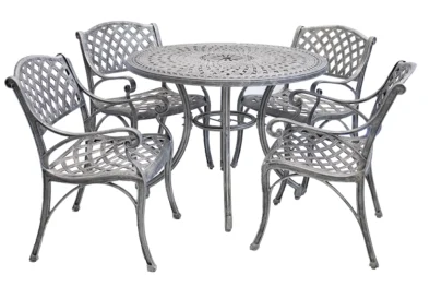 Aluminium Cottage 4 Seater Dining Set Special 1000mm round