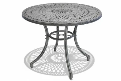 Aluminium Dining Table 4-Seater 1000mm Round