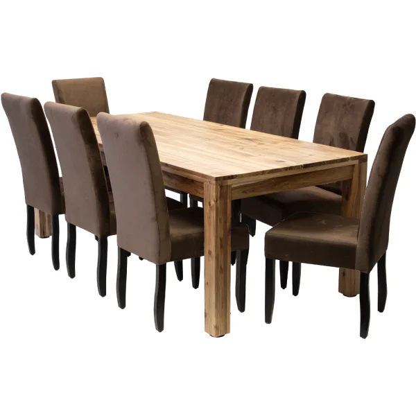 Blackwood Solo Dining table 8 seater - Velvet Brown