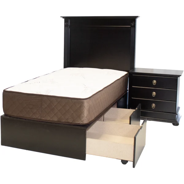 Grandeur 2 Piece Bedroom Set Bordeaux - Medium Pedestals