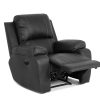 Genuine FULL LEATHER 3 PIECE 5 ACTION Recliner SET SPECIAL (PREMIER 1 SEATER 1 ACTION, 2 SEATER 2 ACTION AND 3 SEATER 2 ACTION) Black - Image 3
