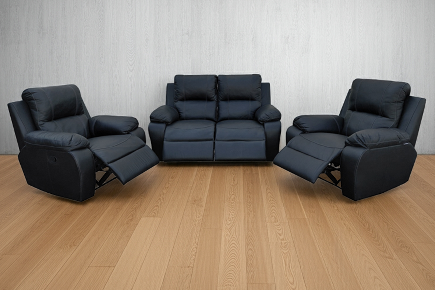 Premier 4 seater 2,1,1 Couch set - Black - Lifestyle