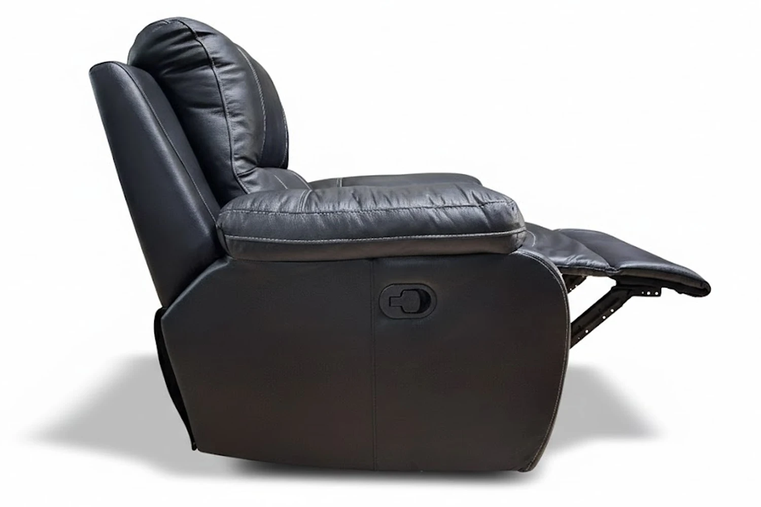Premier Genuine Leather Single Recliner Chair (Black)