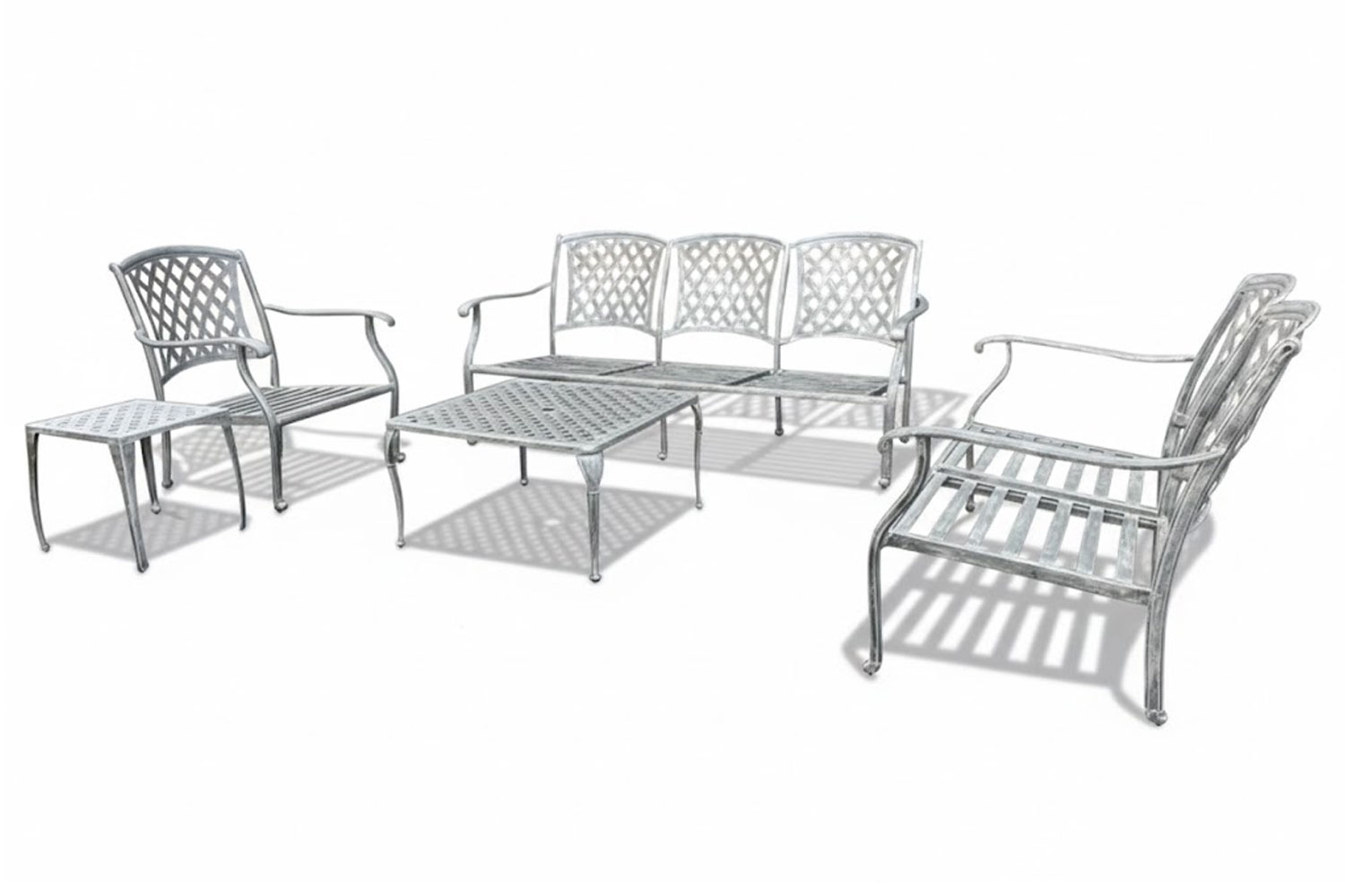 Morris 6 Seater 5 Piece Silver