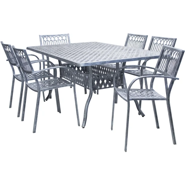 Aluminium Atlas 6 Seater Dining Set Special