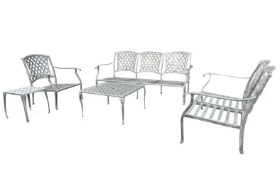 Morris 6 Seater 5 Piece Silver
