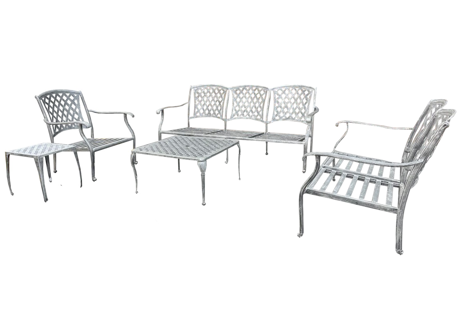 Morris 6 Seater 5 Piece Silver