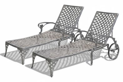 Aluminium Frill Sun Lounger Set
