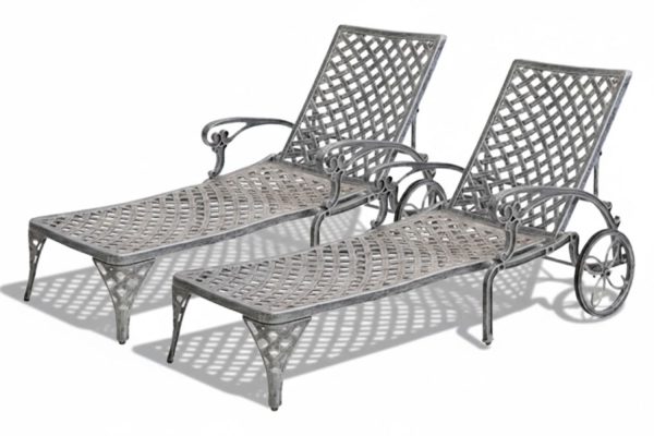 Aluminium Frill Sun Lounger Set