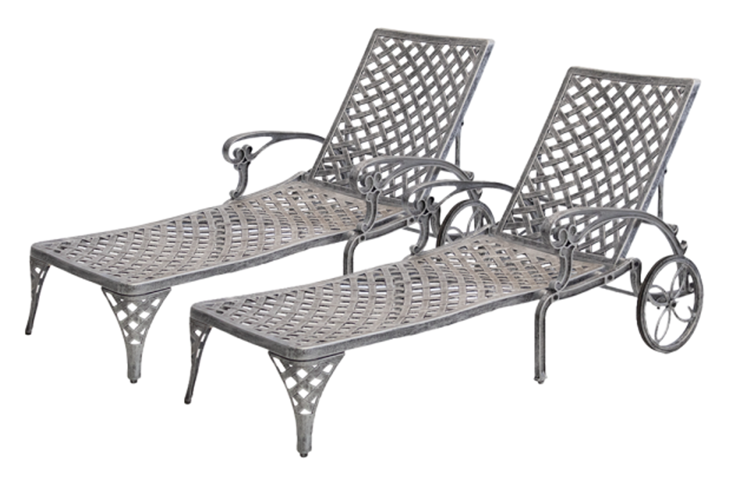 Aluminium Frill Sun Lounger Set