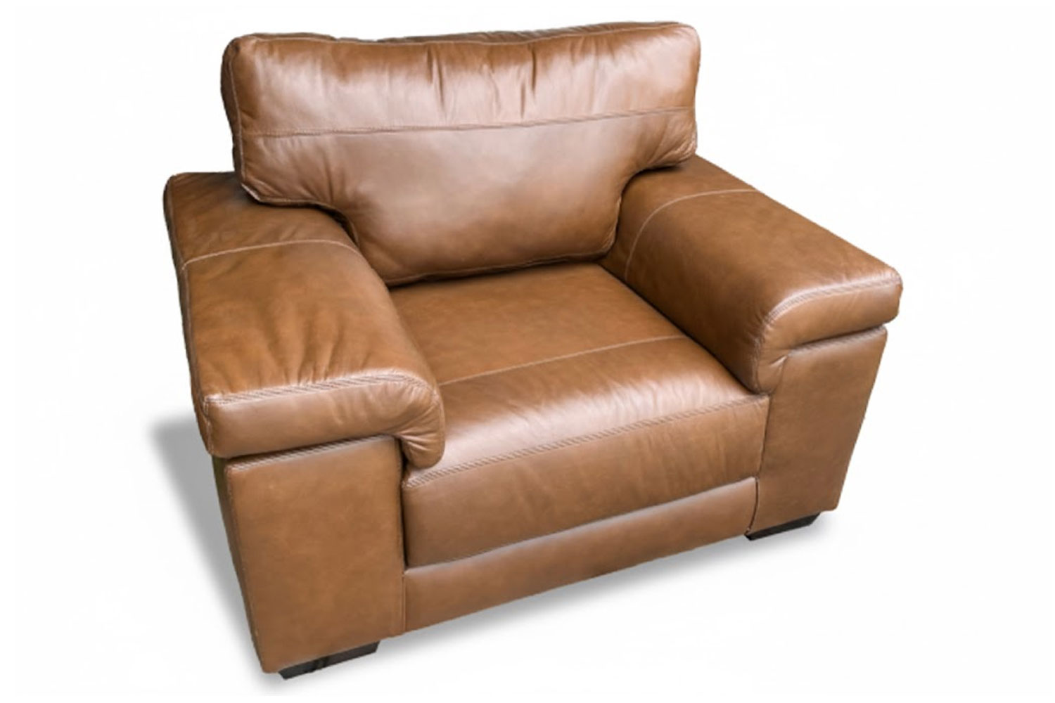 Genuine Full Leather Living Armchair Exotic Chestnut