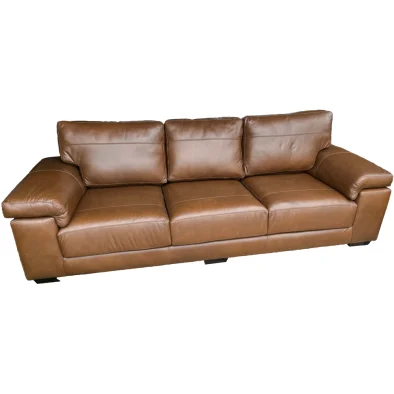 Livingstone 3 Seater Exotic Leather Chestnut