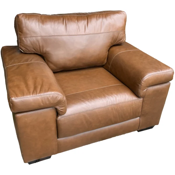 Living Armchair Exotic Leather Chestnut