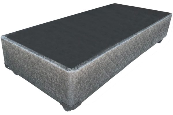 Single-Bed-Base-Jacquard-Charcoal-(12-year-warranty)-110kg-(Extra-length)
