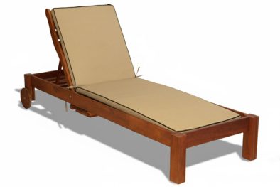 Zambezi Teak Sun Lounger with Universal Beige Cushion