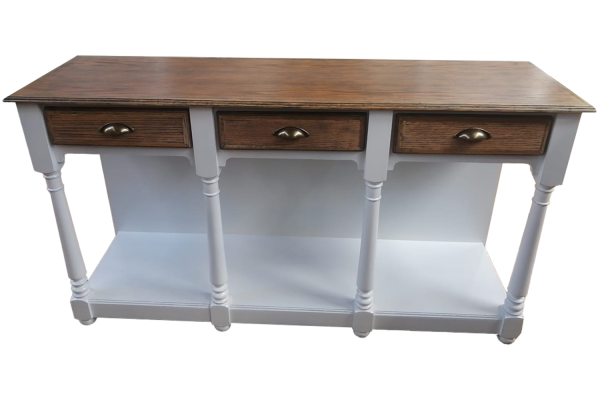 French 3 Drawer Server Oak Veneer and French white (1600)