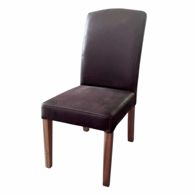Primo Cotton wood Dining Chair Full Exotic Leather Woodland Brown
