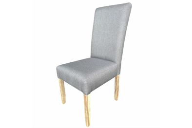 Solo Dining Chair Cotton wood in Grey Fabric