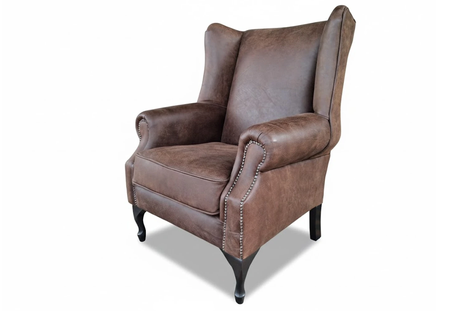 Classica Comfort Genuine Leather Wingback Chair (Exotic Brown)