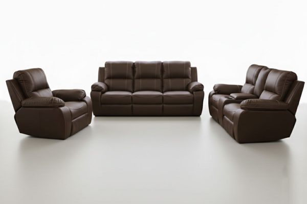 Genuine-Full-Leather-3-Piece-Set-Special-(Premier-1-Seater,-2-Seater-+-Console-and-3-Seater,-Static)-Brown