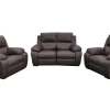 Genuine Full Leather 3 Piece Set Special (Premier 2 x 1 Seater and 2 Seater Non-Reclining, Static) Brown