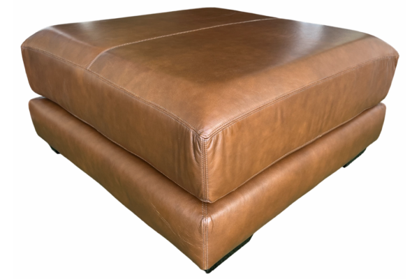 Genuine Full Leather Living Modular Ottoman Exotic Chestnut