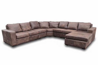 Genuine Full Leather Mod 7 Seater Corner Universal chaise Couch Special – Exotic W.Brown