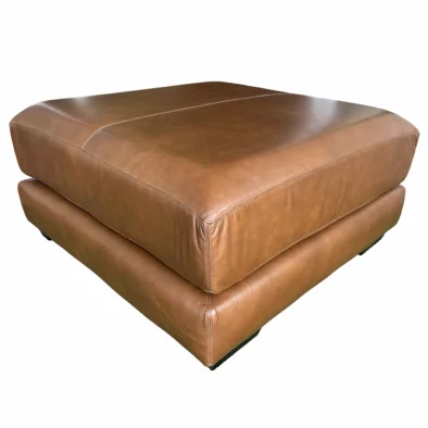 Living Ottoman Leather Chestnut