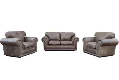 Afrikan 5 seater (1,1,2) 3 piece set - W-Brown